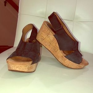 Clarks wedge sling-back sandals